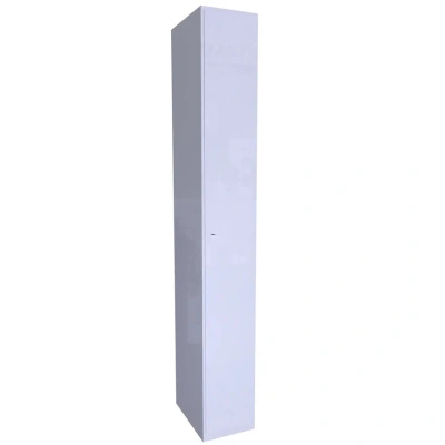 Металлический шкаф ХПГ 8 для СИЗ и противогазов 1870x260x380 мм с дверью Светло-серый