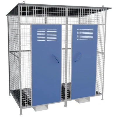 Хранилище для газовых баллонов разборное ХГБ-03 2104x2210x1250 мм Серый