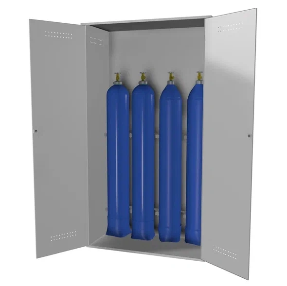 Металлический шкаф для баллонов 1775x487x410 мм Светло-серый