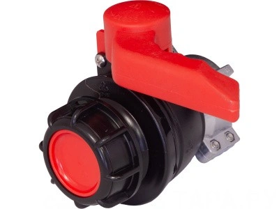 Кран п/э для еврокуба 50x62 с дюралюмин. гайкой, с прокладкой EPDM, с резьбой S60x6 , код: 38017