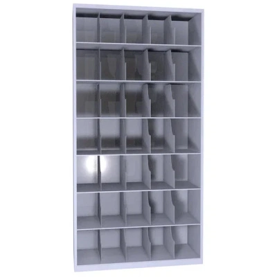 Шкаф для противогазов ХПГ-35 без дверей 1730x870x380 мм Светло-серый