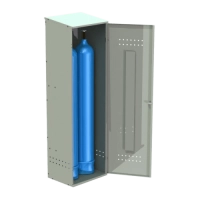 шкаф для баллонов с кислородом 40 л на 4 баллона 1100х500х2000 артикул 