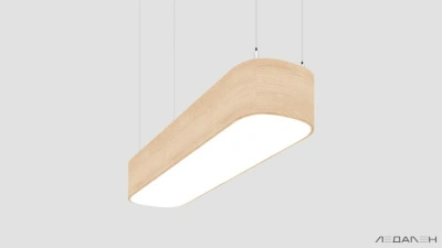 Овальный светильник WOOD OVALE 6000K 154W, корпус Ясень белый