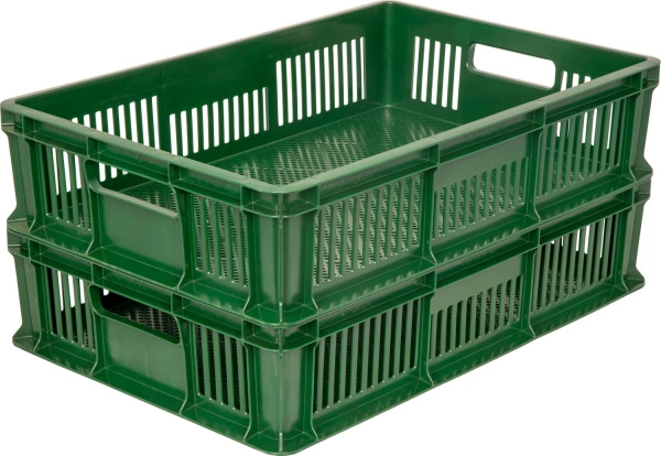 Ящик перфорированный 600×400×140, арт.: 705.01.01, объём 27, синий, код: 16608