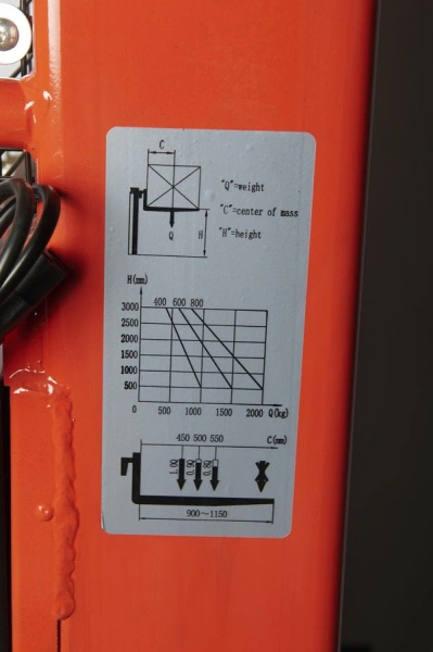 Штабелер гидравлический с электроподъемом 1,5 т 3,0 м TOR CTD15/30