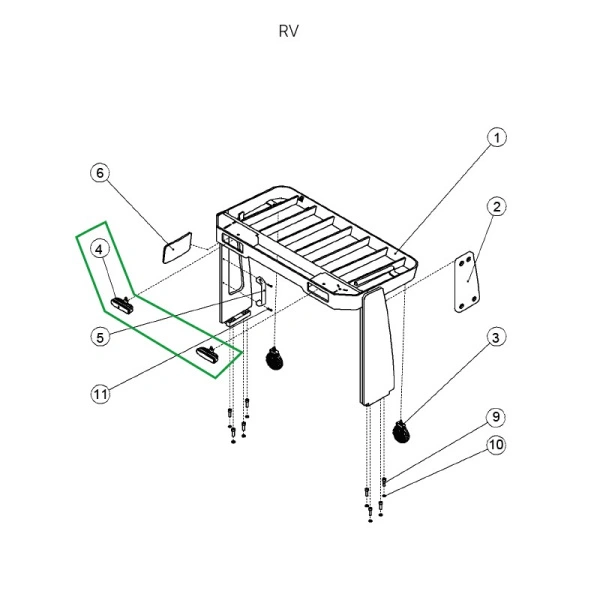 Фара головного света встроенная для ричтрака RV (24V)