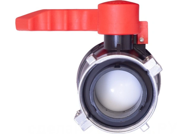 Кран п/э для еврокуба 50x75 с дюралюмин. гайкой, с прокладкой EPDM, с резьбой S60x6, код: 38016