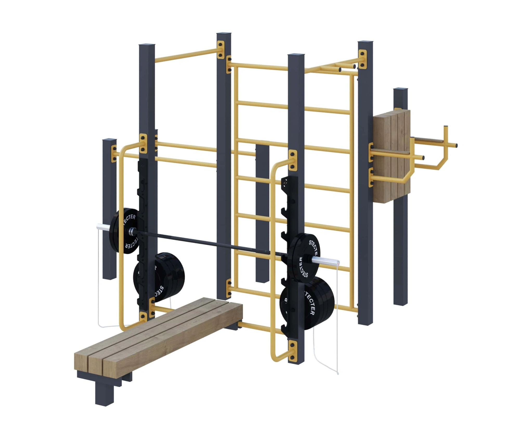 Уличный комплекс для воркаута «Фитнес-4» (11,9 м2)