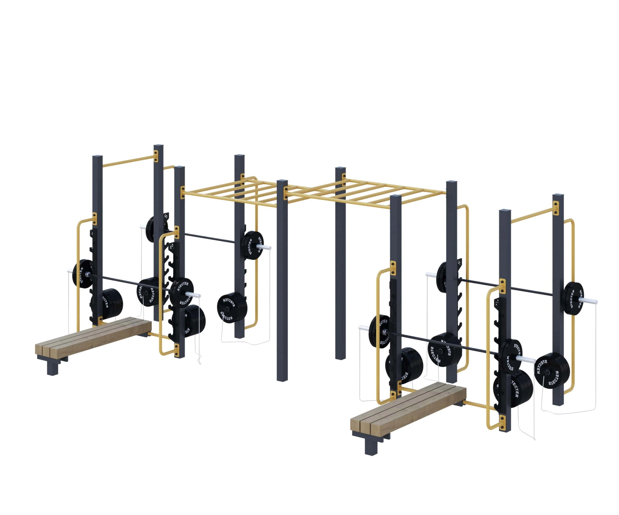 Уличный комплекс для воркаута «Фитнес-1» (25,4 м2)