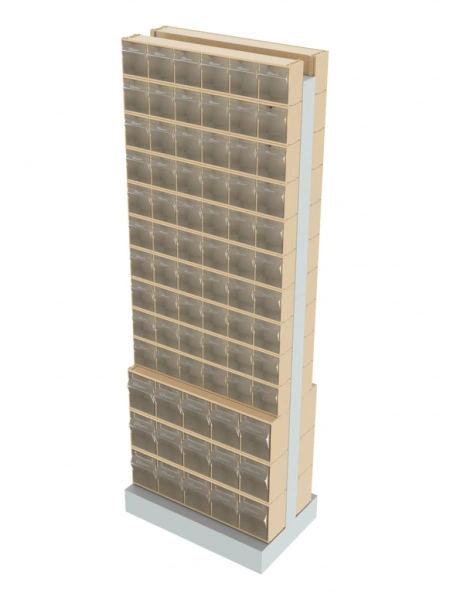 Стойка бежевая двусторонняя напольная Стелла-техник 406-00-10-03-B