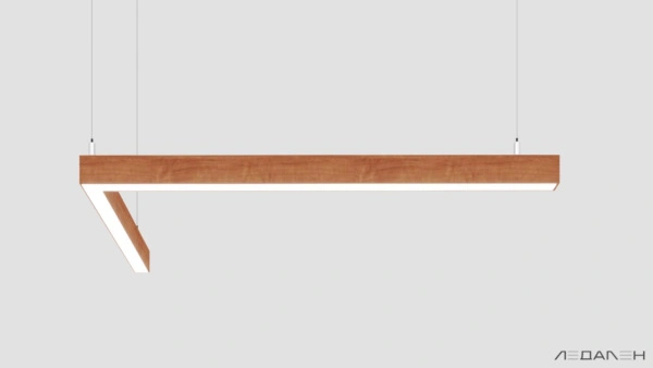 L-образный светильник WOOD ANGLE L 6000K 32W, корпус Груша