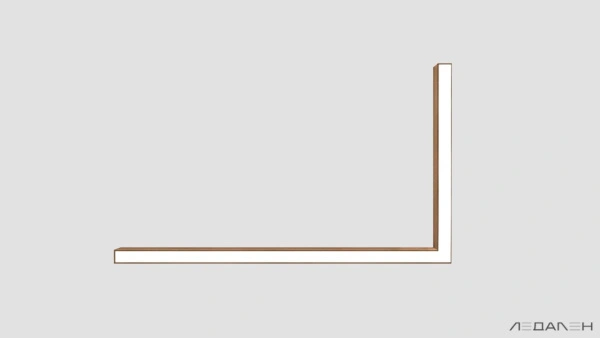 L-образный светильник WOOD ANGLE L 6000K 32W, корпус Орех грецкий