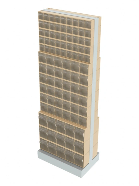 Стойка бежевая двусторонняя напольная Стелла-техник 406-05-06-03-B