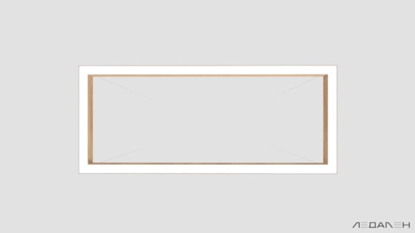 WOOD RETTANGOLO 6000K 84W Дуб, корпус 