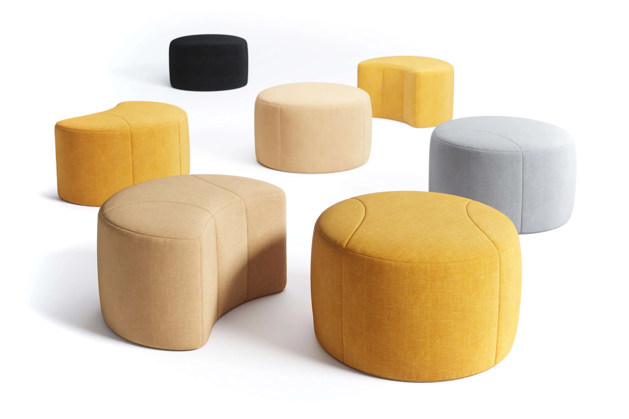 Пуф Шелл Солнце ткань Вельвет-люкс