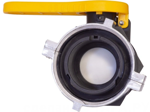 Кран п/э для еврокуба 50x75 с дюралюмин. гайкой, с проклад. PTFE, с резьбой BSP/NPT, код: 38027