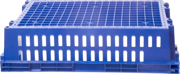 Ящик перфорированный 600×400×152, арт.: 403-2, объём 27, синий, код: 17741