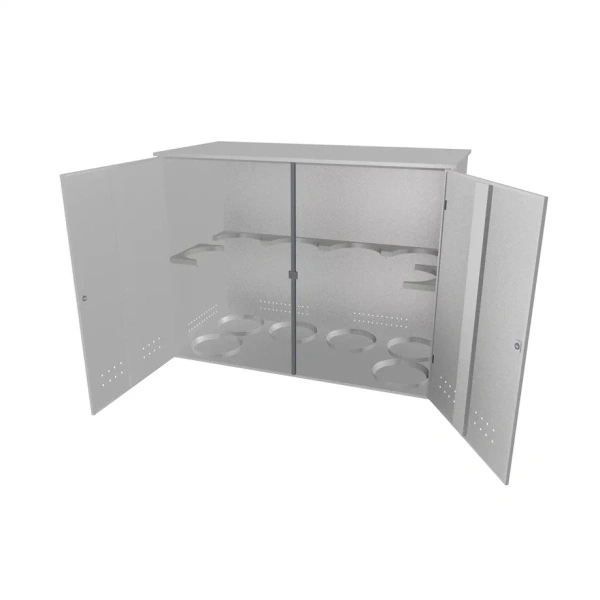 Шкаф для баллонов 1350x560x400 мм Светло-серый