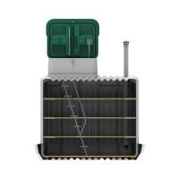 Пластиковый погреб Rostok 8000 стандартная комплектация, отделка из строганной доски