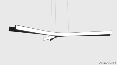 Светильник дуга ARCO TRIO 5000K 30W, корпус черный