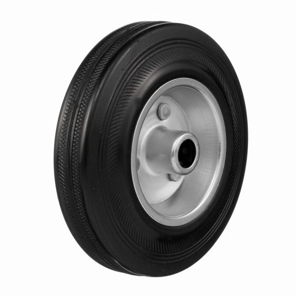 Колесо под ось 15мм Стелла-техник 4000-125 диаметр 125мм, грузоподъемность 100кг, резина, металл